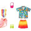 imageBarbie ampamp Ken Fashions 2Pack Clothing ampamp Accessories Set Pink Dream Top ampamp Skirt with Bracelet for Barbie Doll ampamp Striped Romper ampamp Sunglasses for Ken DollMulticolor