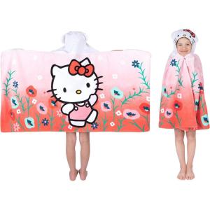 imageBarbie BathPoolBeach Soft Cotton Terry Hooded Towel Wrap 24 in x 50 in By Franco KidsHello Kitty
