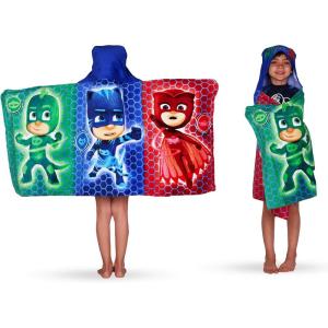 imageBarbie BathPoolBeach Soft Cotton Terry Hooded Towel Wrap 24 in x 50 in By Franco KidsPj Masks