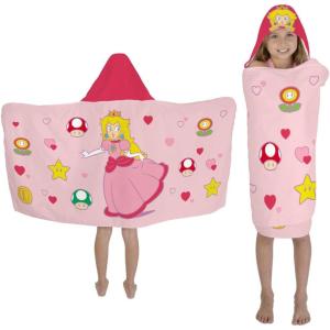 imageBarbie BathPoolBeach Soft Cotton Terry Hooded Towel Wrap 24 in x 50 in By Franco KidsSuper Mario Girl  Princess Peach