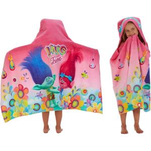 imageBarbie BathPoolBeach Soft Cotton Terry Hooded Towel Wrap 24 in x 50 in By Franco KidsTrolls
