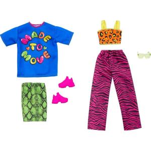 imageBarbie Clothes Fashion ampamp Accessories Pack Fashion Dolls Set Includes 2 Complete Looks with Vibrant Outfits ampamp Styling Pieces