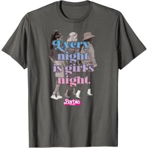 imageBarbie The Movie  Every Night Is Girls Night TShirtAsphalt Grey