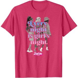 imageBarbie The Movie  Every Night Is Girls Night TShirtRed Heather