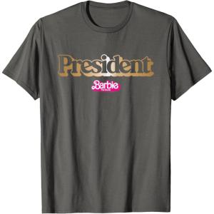 imageBarbie The Movie  President TShirtAsphalt Grey