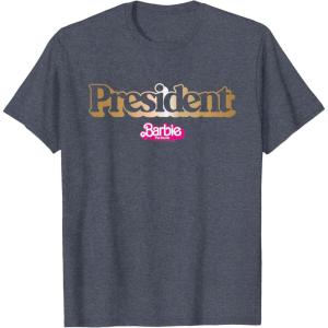 imageBarbie The Movie  President TShirtHeather Blue