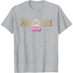 imageBarbie The Movie  President TShirtHeather Grey