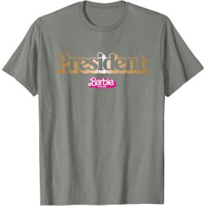 imageBarbie The Movie  President TShirtOlive Heather
