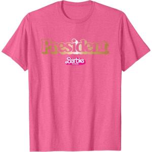 imageBarbie The Movie  President TShirtPink Heather