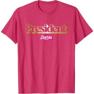 imageBarbie The Movie  President TShirtRed Heather