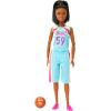 imageBarbie Careers Fashion Doll ampamp Accessories Made to Move Brunette Basketball Player Wearing Removable Uniform with Ball 22 Bendable Joints