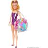imageBarbie Clothes Set BeachThemed with Swimsuit 5 Acessories ampamp Zippered DollSized ShellShaped Bag with ClipOn Ring Iridescent