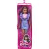 imageBarbie Fashionistas Doll 121 with Brown Hair ampamp Prosthetic Leg Wearing Blue Sweater Dress ampamp Accessories Including Shoes ampamp Hoop EarringsBlue