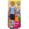 imageBarbie Ken Doll ampamp 5 TravelThemed Accessories Includes Backpack that Opens ampamp Closes Fashion Doll with Dark Brown HairBlonde
