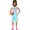 imageBarbie Careers Fashion Doll ampamp Accessories Made to Move Brunette Basketball Player Wearing Removable Uniform with Ball 22 Bendable Joints