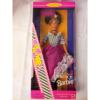 imageBarbie Fashionistas Doll 121 with Brown Hair ampamp Prosthetic Leg Wearing Blue Sweater Dress ampamp Accessories Including Shoes ampamp Hoop EarringsMulticolored