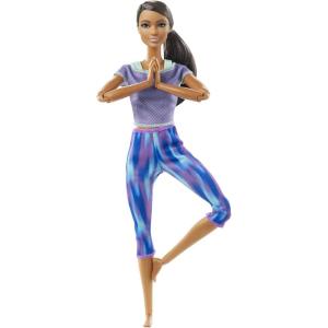 imageBarbie Fashionistas Doll 121 with Brown Hair ampamp Prosthetic Leg Wearing Blue Sweater Dress ampamp Accessories Including Shoes ampamp Hoop EarringsBlue purple