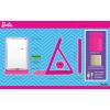 imageeKids Barbie Travel Mirror with Light and Adjustable Stand Shatterproof Makeup Mirror with Rechargeable Battery Designed for Fans of Barbie Accessories and Gifts