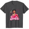 imageBarbie  1980s Black Barbie and Logo TShirtDark Heather Grey