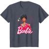 imageBarbie  1980s Black Barbie and Logo TShirtHeather Blue