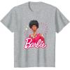 imageBarbie  1980s Black Barbie and Logo TShirtHeather Grey