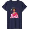 imageBarbie  1980s Black Barbie and Logo TShirtNavy Blue