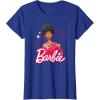 imageBarbie  1980s Black Barbie and Logo TShirtRoyal Blue