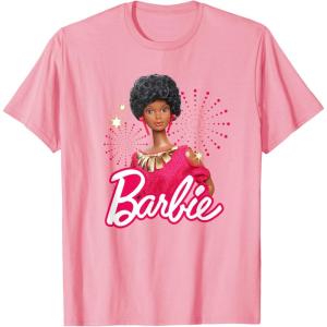 imageBarbie  1980s Black Barbie and Logo TShirtPink