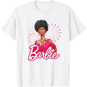 imageBarbie  1980s Black Barbie and Logo TShirtWhite