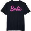 imageBarbie  Classic Script Pink Logo TShirtBlack