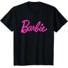 imageBarbie  Classic Script Pink Logo TShirtBlack