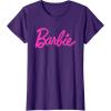 imageBarbie  Classic Script Pink Logo TShirtPurple