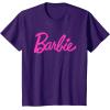 imageBarbie  Classic Script Pink Logo TShirtPurple