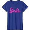 imageBarbie  Classic Script Pink Logo TShirtRoyal Blue