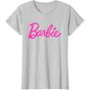 imageBarbie  Classic Script Pink Logo TShirtSilver Grey
