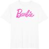 imageBarbie  Classic Script Pink Logo TShirtWhite