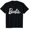 imageBarbie  Classic Script White Logo TShirtBlack
