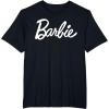 imageBarbie  Classic Script White Logo TShirtBlack