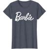 imageBarbie  Classic Script White Logo TShirtHeather Blue