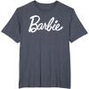 imageBarbie  Classic Script White Logo TShirtHeather Blue