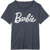 imageBarbie  Classic Script White Logo TShirtHeather Blue