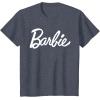 imageBarbie  Classic Script White Logo TShirtHeather Blue