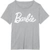 imageBarbie  Classic Script White Logo TShirtHeather Grey