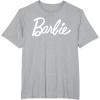 imageBarbie  Classic Script White Logo TShirtHeather Grey