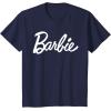 imageBarbie  Classic Script White Logo TShirtNavy Blue