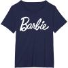 imageBarbie  Classic Script White Logo TShirtNavy Blue