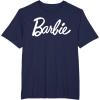 imageBarbie  Classic Script White Logo TShirtNavy Blue