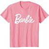imageBarbie  Classic Script White Logo TShirtPink