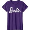 imageBarbie  Classic Script White Logo TShirtPurple