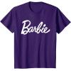 imageBarbie  Classic Script White Logo TShirtPurple